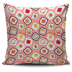 Sushi Roll Pattern Pillow Cover