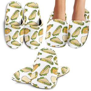 Sandwich Pattern Print Design 05 Slippers