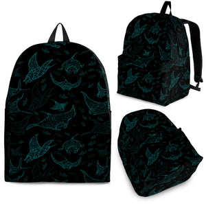 Stingray Pattern Print Design 02 Backpack