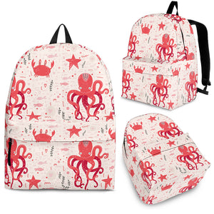 Octopus  Crab Starfish Pattern Backpack