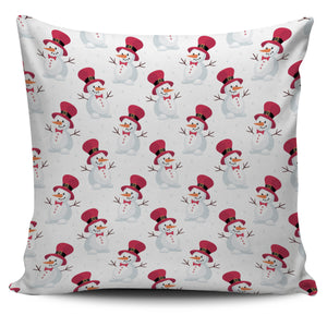 Cute Snowman Pattern Pillow Cover