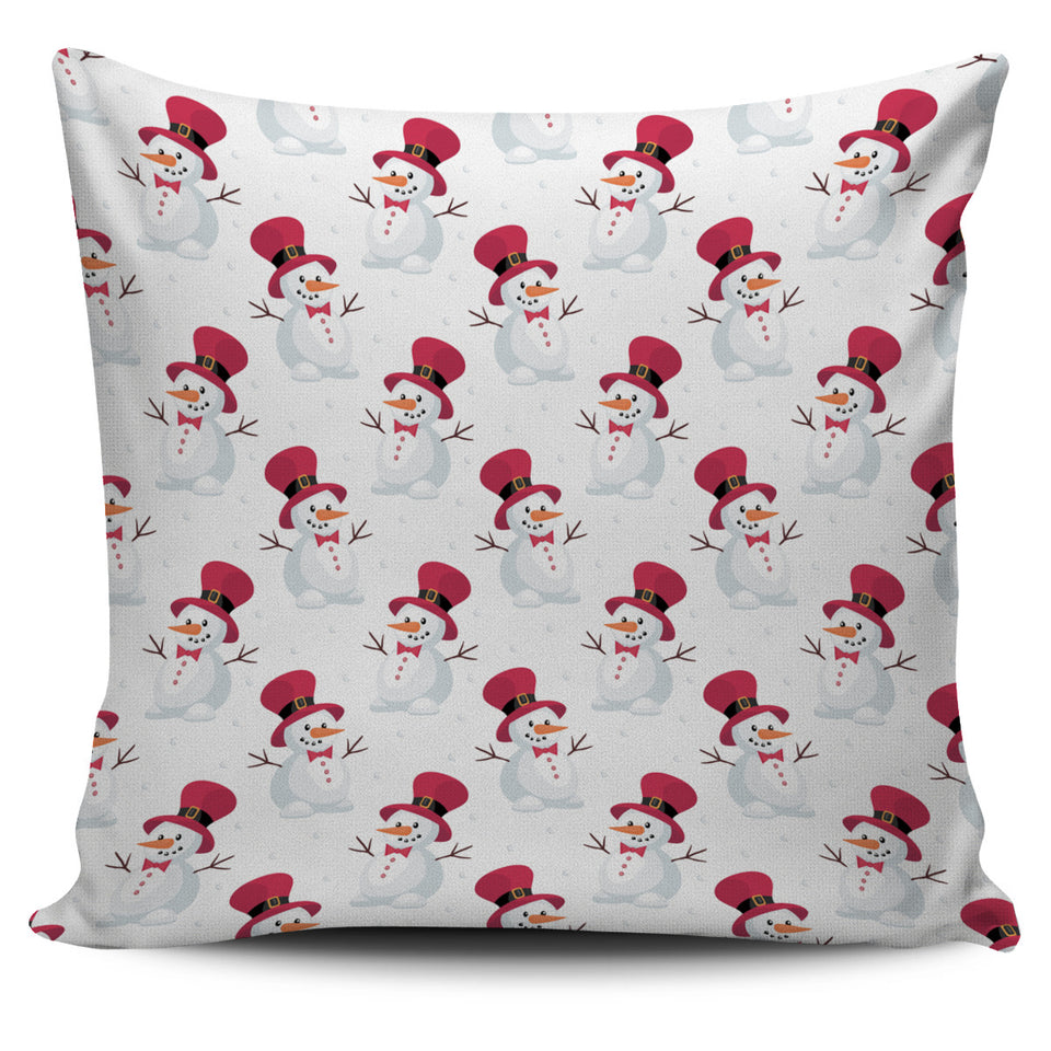 Cute Snowman Pattern Pillow Cover