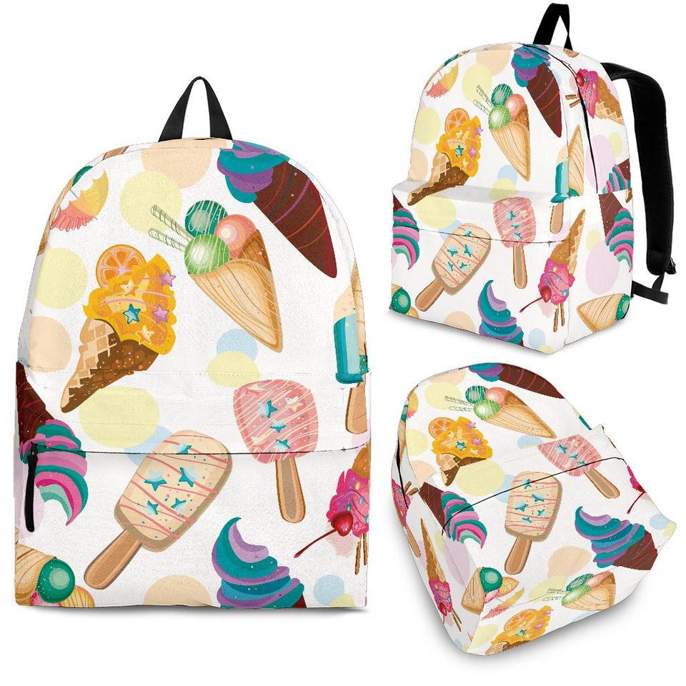 Colorful Ice Cream Pattern Backpack
