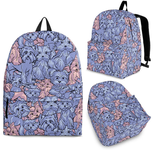 Yorkshire Terrier Pattern Print Design 02 Backpack