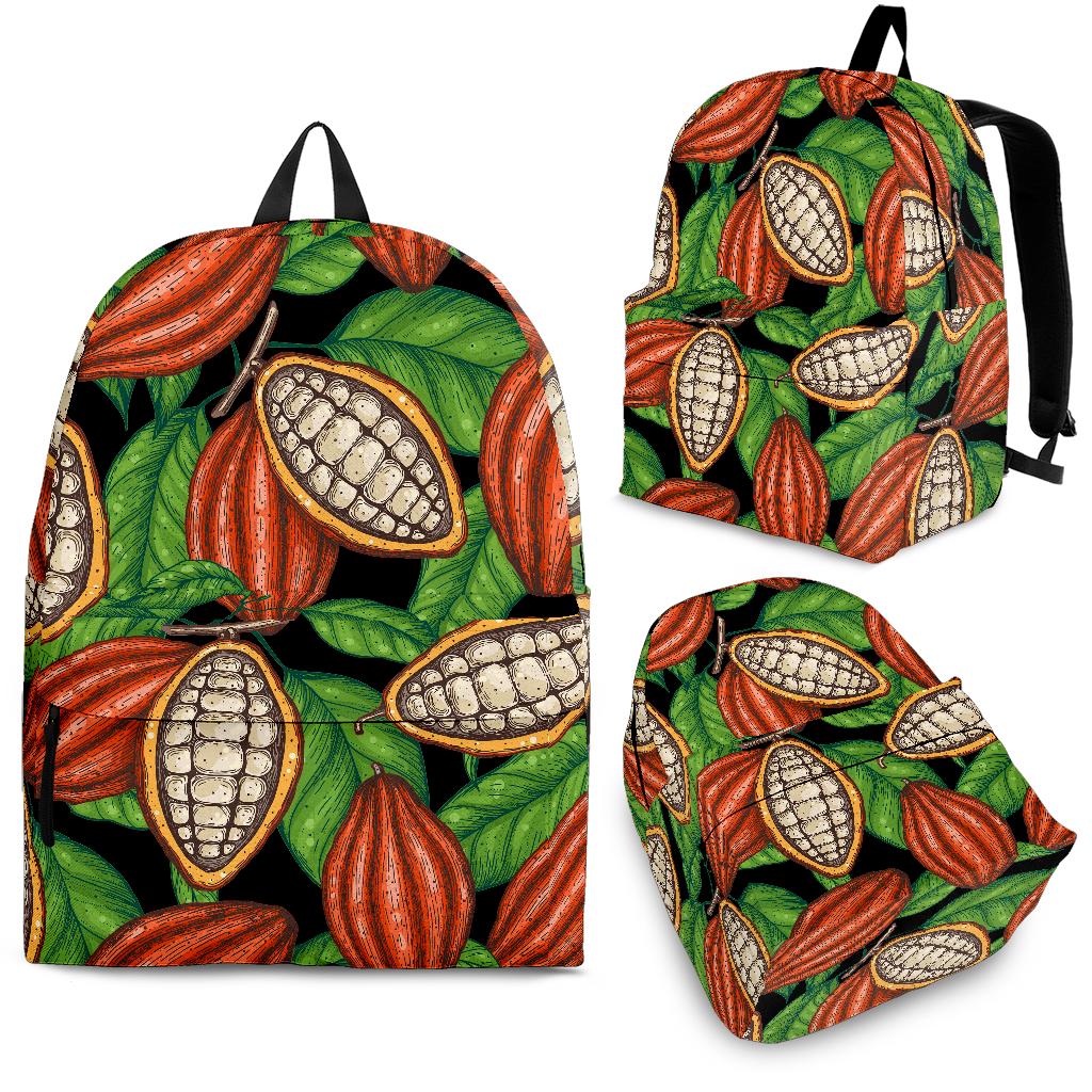 Cocoa Leaves Pattern Backpack