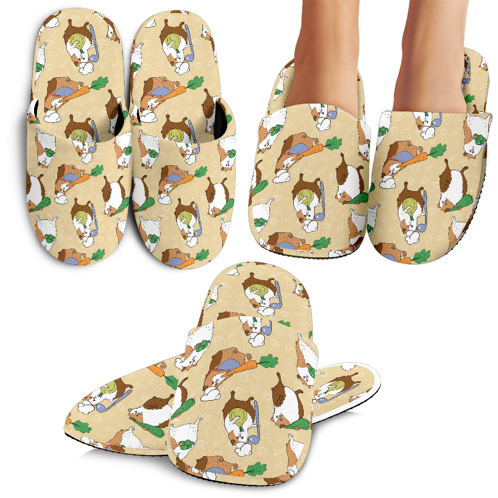 Guinea Pig Pattern Print Design 02 Slippers