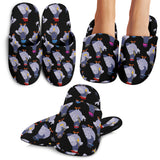 Pigeon Pattern Print Design 04 Slippers