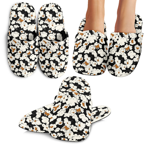 Popcorn Pattern Print Design 02 Slippers