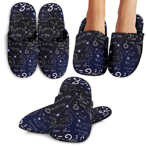 Math Pattern Print Design 02 Slippers