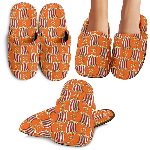 Popcorn Pattern Print Design 05 Slippers