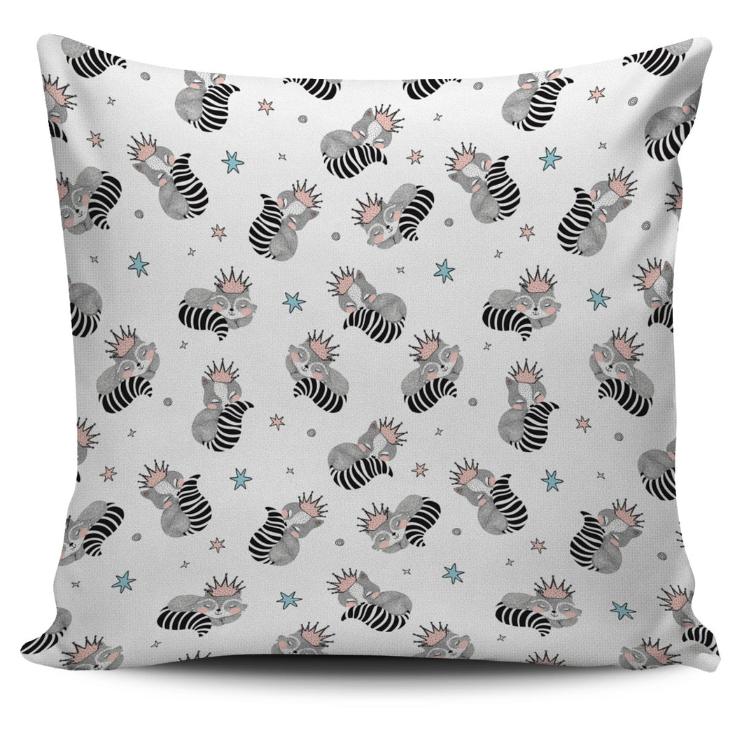 Sleep Raccoon Pattern Pillow Cover