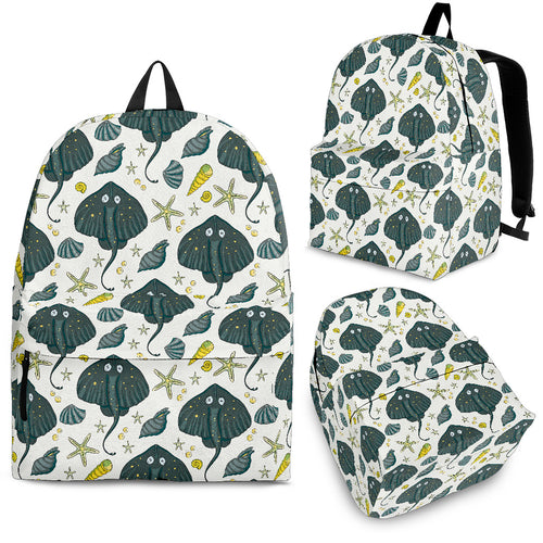 Stingray Pattern Print Design 03 Backpack