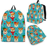 Christmas Corgi Pattern Backpack