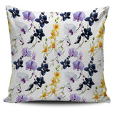 Orchid Pattern Background Pillow Cover