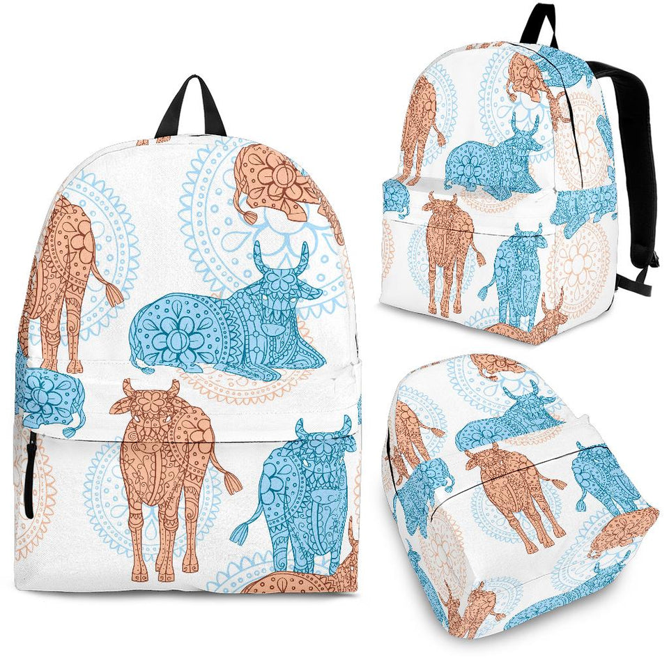 Cow Tribal Pattern Backpack