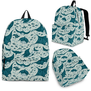 Stingray Pattern Print Design 01 Backpack