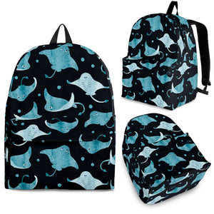 Stingray Pattern Print Design 04 Backpack
