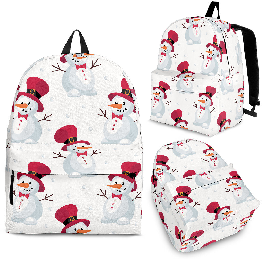 Cute Snowman Pattern Backpack