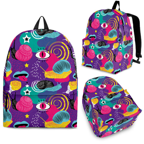 Snail Pattern Print Design 02 Backpack