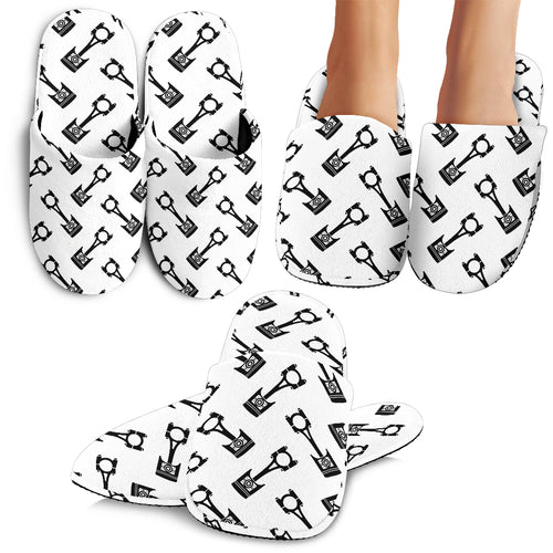 Engine Piston Theme Background Pattern Print Design 05 Slippers