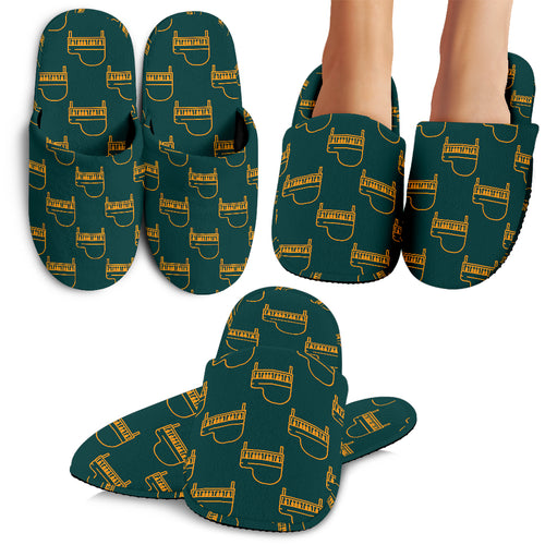 Piano Pattern Print Design 03 Slippers