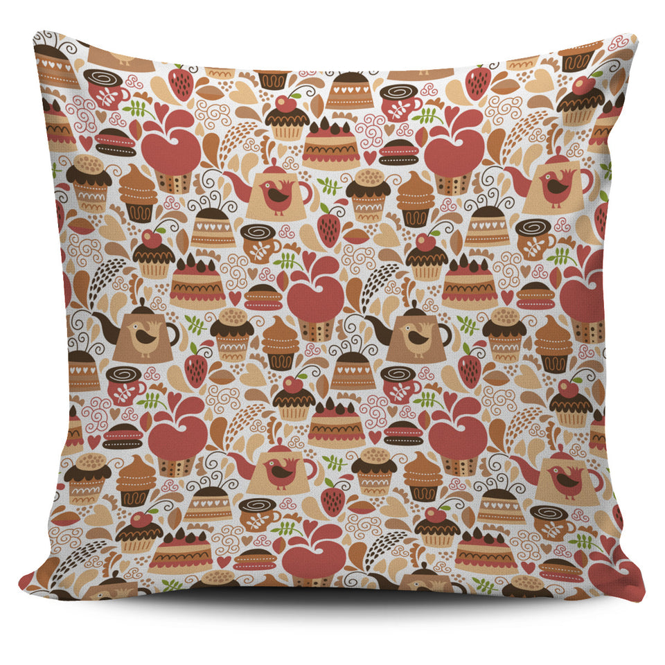 Hand Drawn Cake Pattern Pillow Cover