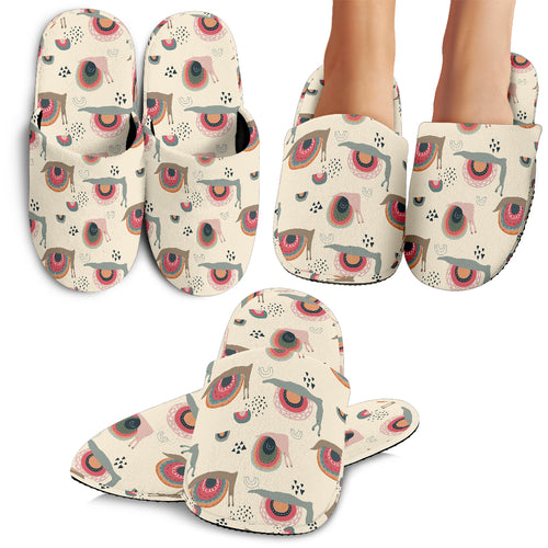 Snail Pattern Print Design 04 Slippers