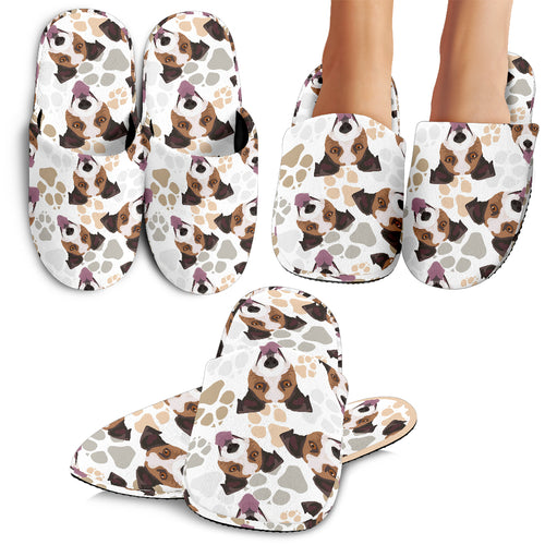 Jack Russel Pattern Print Design 05 Slippers