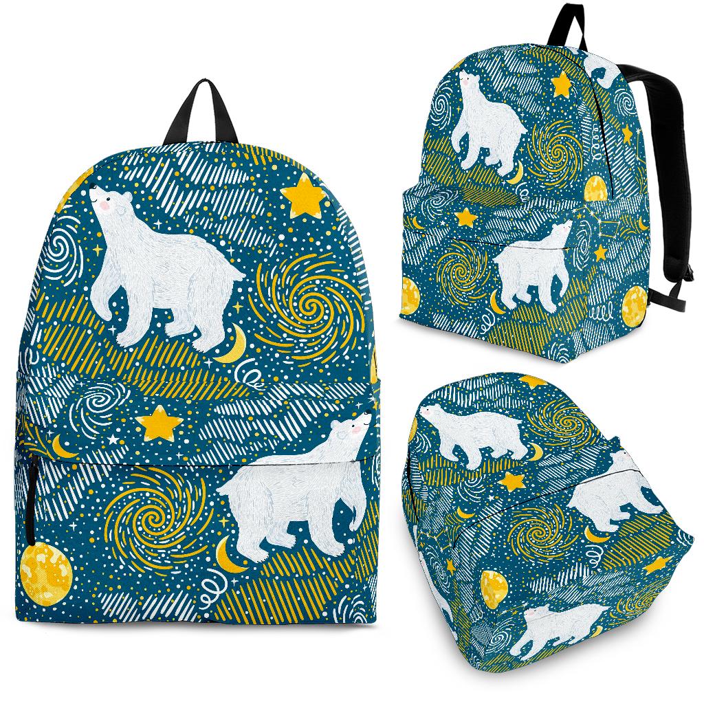 Polar Bear Pattern Backpack