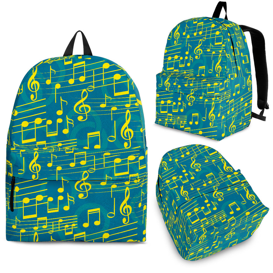 Music Notes Pattern Print Design 05 Backpack