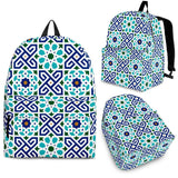 Blue Theme Arabic Morocco Pattern Backpack