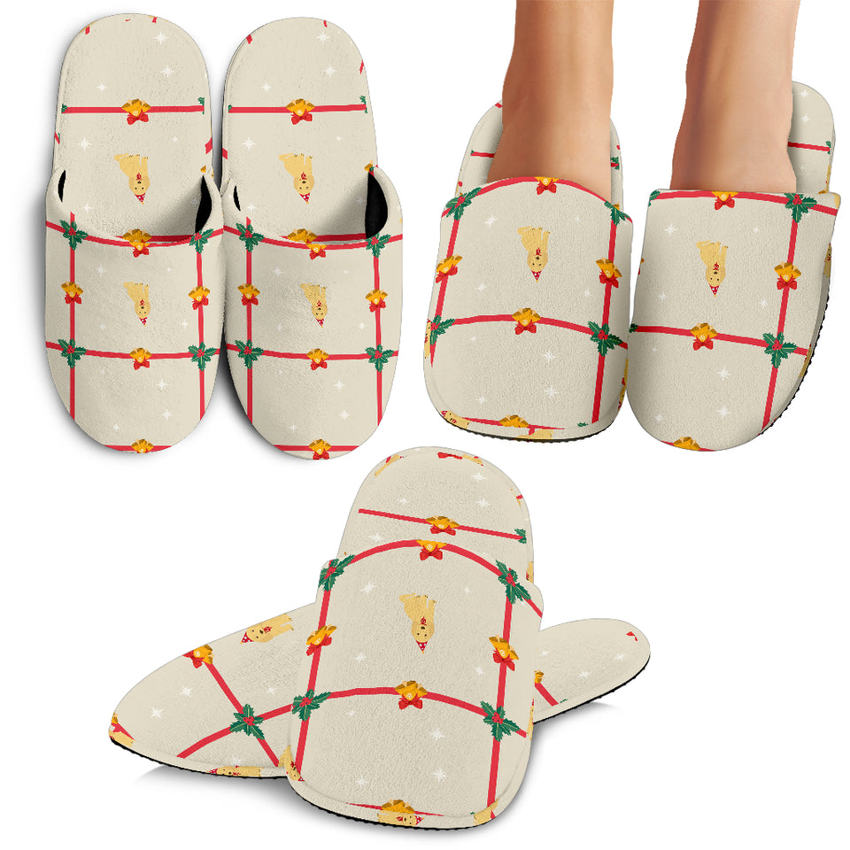 Golden Retriever Pattern Print Design 01 Slippers