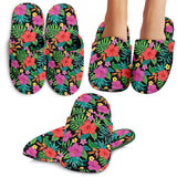 Hibiscus Pattern Print Design 01 Slippers