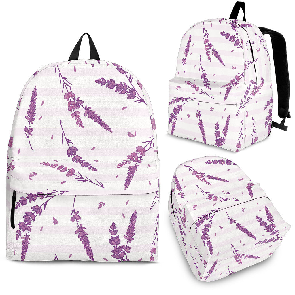 Lavender Pattern Stripe Background Backpack
