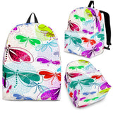 Colorful Dragonfly Pattern Backpack