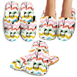 Music Notes Pattern Print Design 01 Slippers