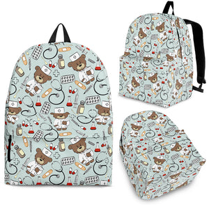 Teddy Bear Pattern Print Design 02 Backpack