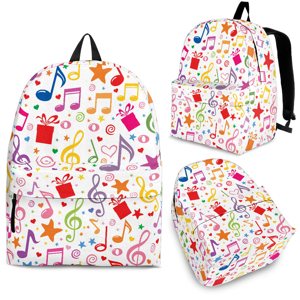 Music Notes Pattern Print Design 04 Backpack