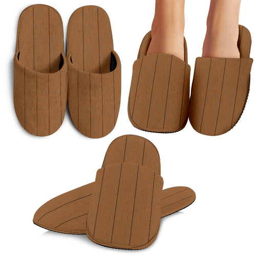 Wood Printed Pattern Print Design 03 Slippers