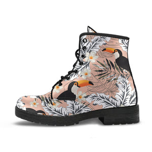 Toucan Theme Pattern Leather Boots