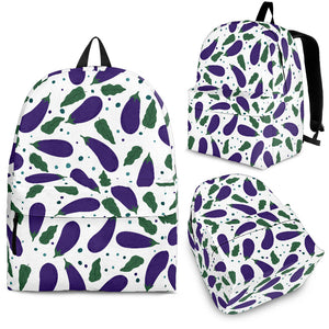 Eggplant Pattern Print Design 05 Backpack