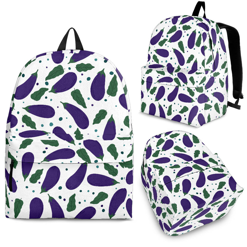 Eggplant Pattern Print Design 05 Backpack