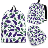 Eggplant Pattern Print Design 05 Backpack