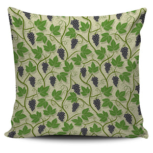 Grape Leaves Pattern Pillow Cover