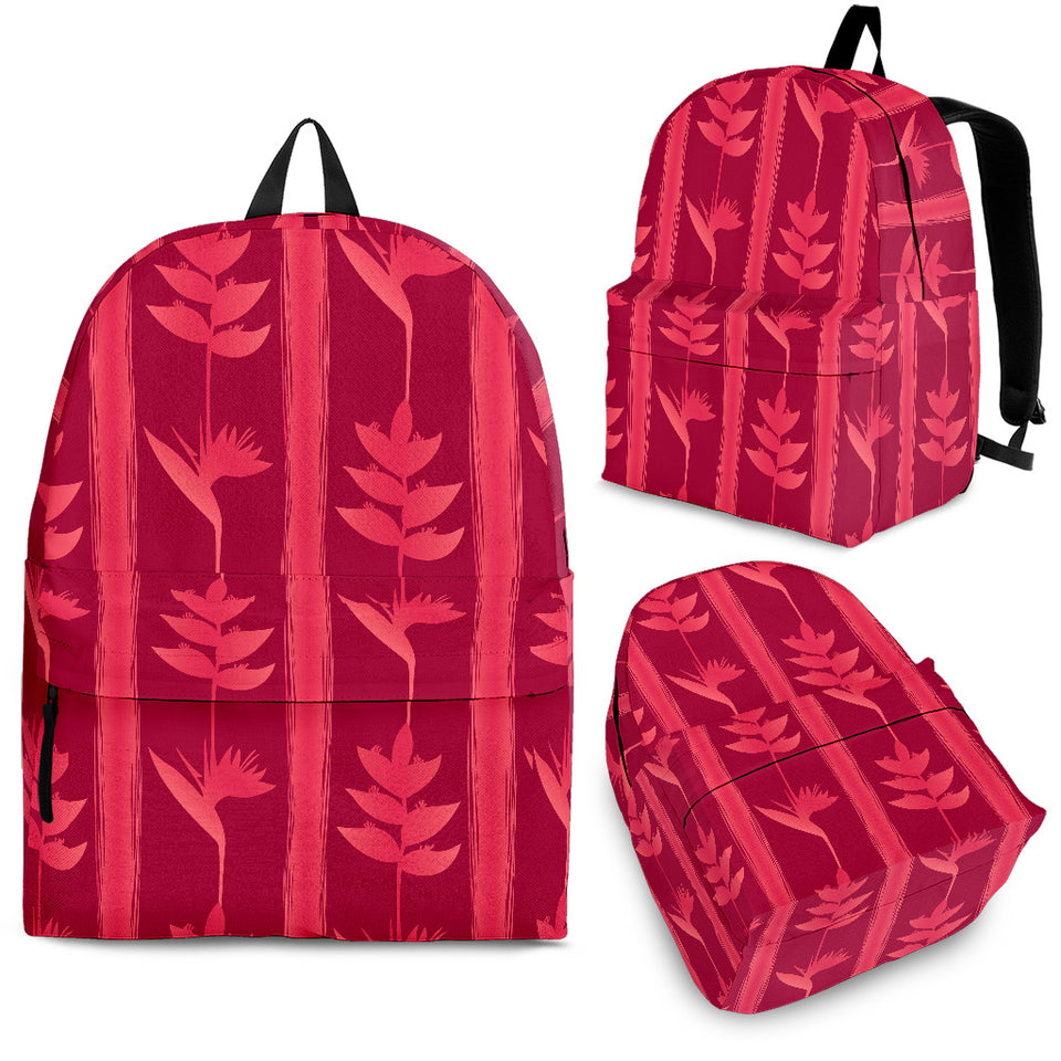 Heliconia Pink Pattern Backpack