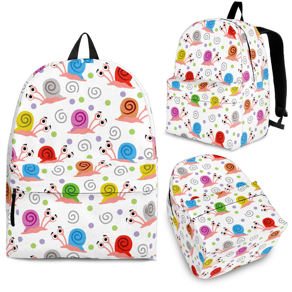 Snail Pattern Print Design 05 Backpack