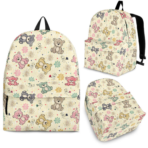 Teddy Bear Pattern Print Design 05 Backpack