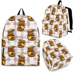 Hamburger Pattern Print Design 03 Backpack