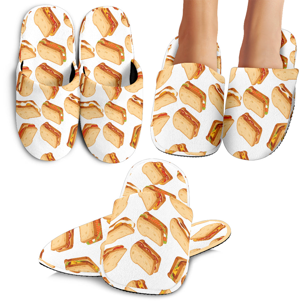 Sandwich Pattern Print Design 01 Slippers