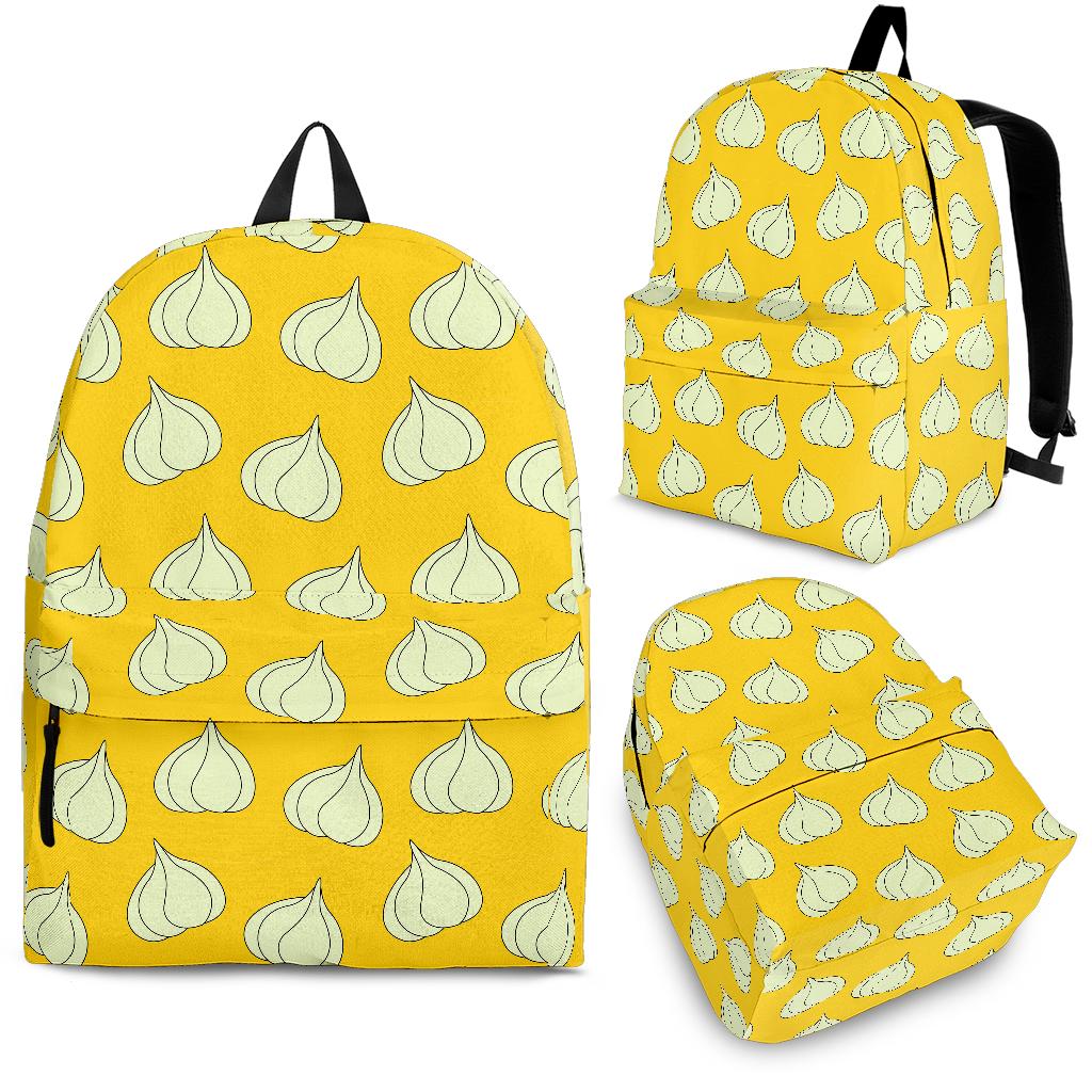 Garlic Pattern Yellow background Backpack